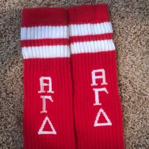 Alpha Gamma Delta knee high socks AGD